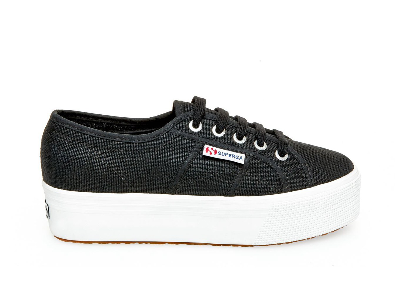 Espadrille Feminino Pretas/Branco - Superga 2790 Acotw - HOYEG-7481